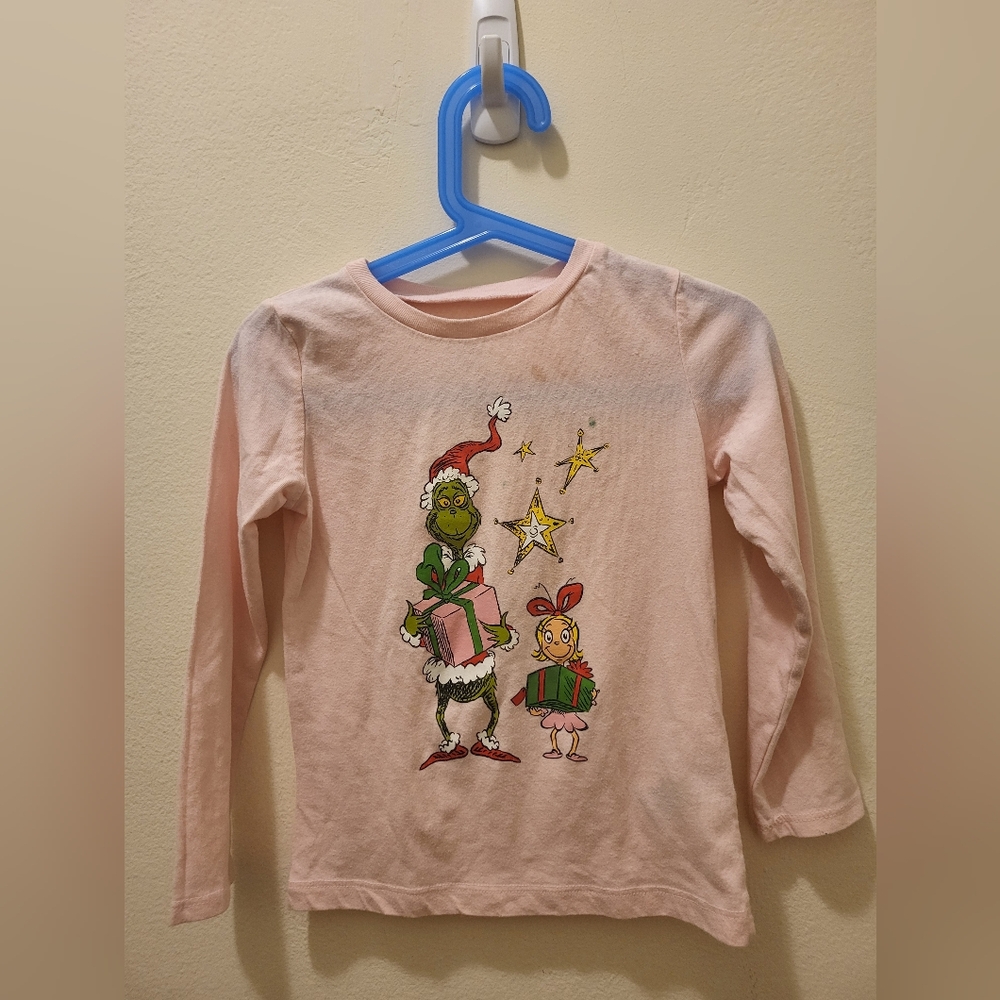 Old Navy, Girl's chirstmas long sleeve T -shirt Size 5T, Pink